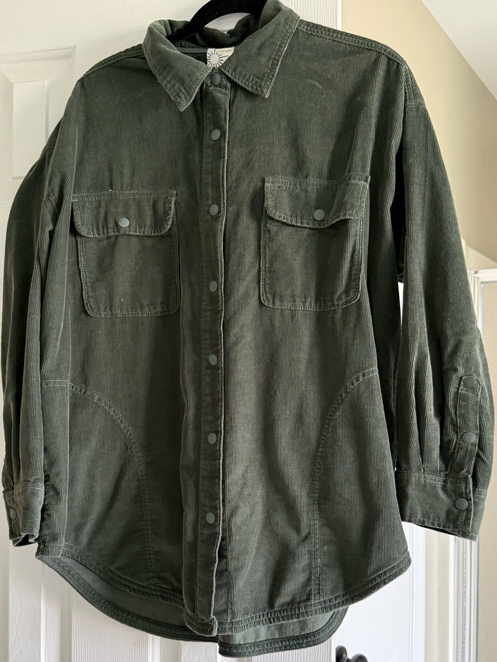 Aerie Offline Corduroy Shacket Utility Shirt Snap Front Women’s Size Medium